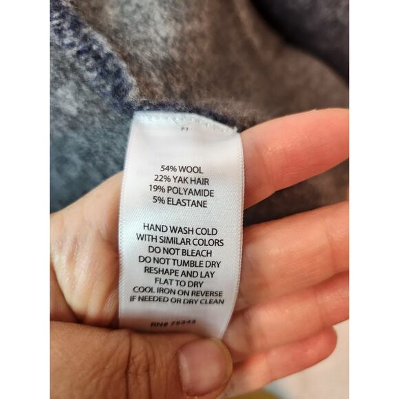 Max Studio Yak Wool Blend coat  Open Front Cardigan Sweater Coat XL Gray Blue - Picture 4 of 5